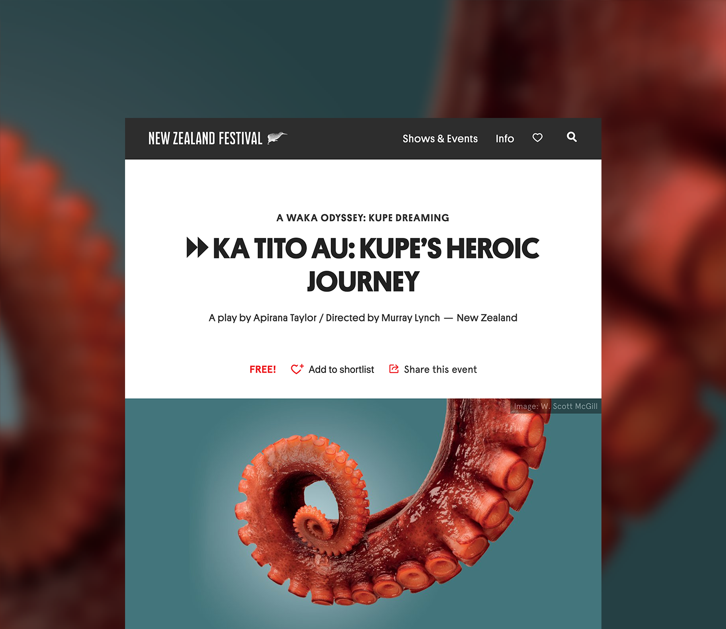 An NZ Festival event page