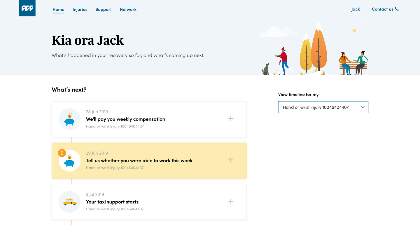 A screenshot of MyACC