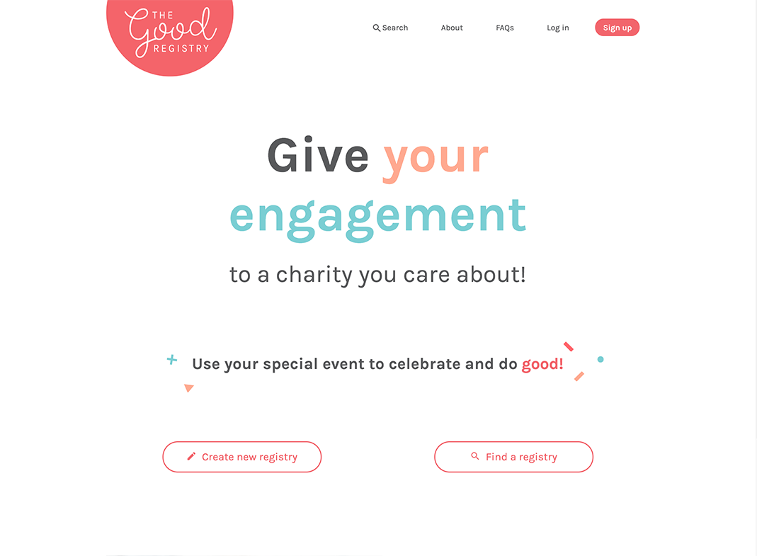 The Good Registry home page